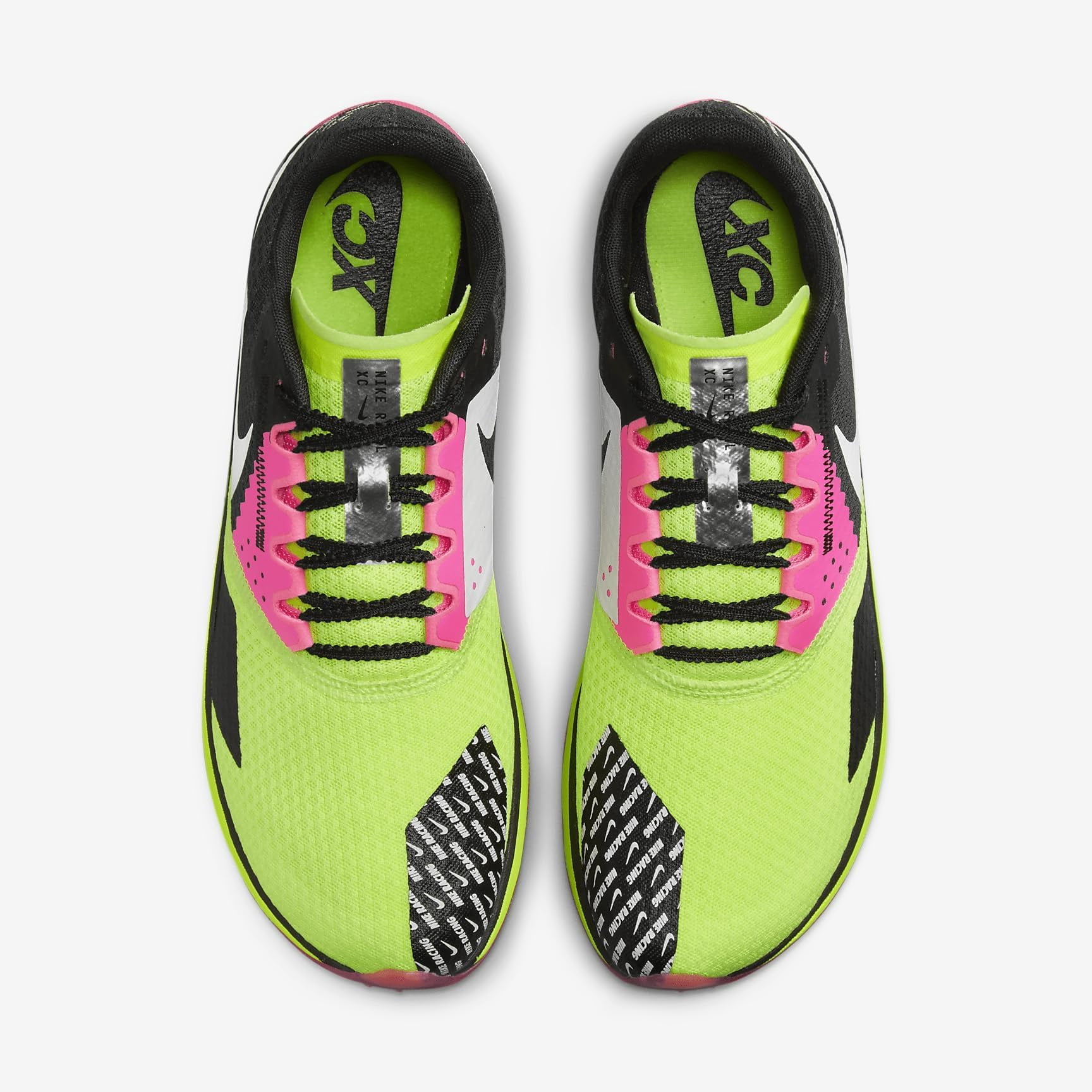 Nike Rival XC 6 Cross-Country Spikes Color: Volt/Black/Hyper Pink/White Size: M 10.5 / W 12