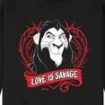 thumbnail image 3 of Disney Villains - Love Is Savage - Men's Crew Neck Fleece Pullover, 3 of 5