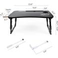 thumbnail image 6 of Laptop Desk for Bed, Height Adjustable Laptop Bed Table, Foldable Portable Lap Desk Stand with USB/Storage Drawer/Cup Holder/Slot, Breakfast Tray for Working Reading Writing Eating, 6 of 9