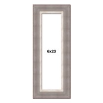 6x23 Frame Grey Real Wood Picture Frame Width 2.75 Inches | Interior Frame Depth 0.5 Inches | Linus