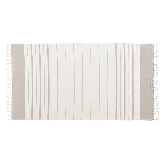 Kafthan, Bianca Turkish Towel, Premium 100% Turkish Cotton, Quick Drying & Soft, Beige, 35"x67"