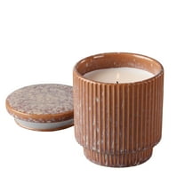 Better Homes & Gardens 15oz Single-Wick Pink Berries Citronella Candle in Terracotta Ribbed Jar