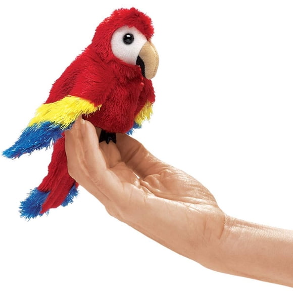 Scarlet Macaw Parrot Finger Puppet