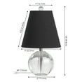 thumbnail image 4 of JONATHAN Y Goddard 16" Crystal Ball/Metal LED Table Lamp, Clear/Black, JYL2079B, 4 of 6