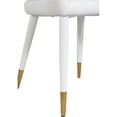 thumbnail image 4 of Pemberly Row Modern Off White Cream Vegan Leather Dining Chair, 4 of 5