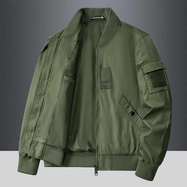 Amzcrzy Polyester Veste en pour Hommes Veste de Sport Décontractée Quotidienne Extérieure Col Montant Manches Longues Mode pour Hommes Vêtements pour Hommes