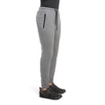 thumbnail image 2 of Men's Active Basic Jogger Fleece Pants, Zipper Pockets Workout Sport Exercise Athletic Pants for Men, Heather Grey, Small, 2 of 6