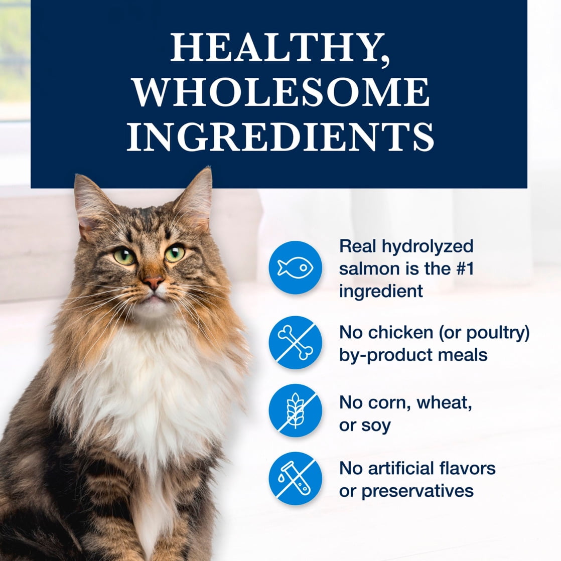 Blue Buffalo Natural Veterinary Diet HF Hydrolyzed Food Intolerance Dry Cat Food, Salmon