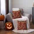 thumbnail image 3 of 2PCS Throw Pillow Covers, Decorative Thanksgiving Halloween Christmas Pillow Covers 18x18, Soft Cushion Pillow Cases for Sofa Couch Bed Livingroom Home Farmhouse Decor, Retro Flowers, No Insert, 3 of 6