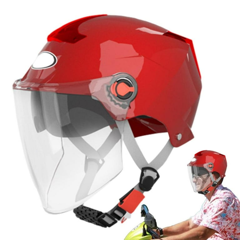 Open Face Motorcycle Helmets 3 4 Half Tinted Visor Quick Release Sun Visor Adult Dirt Bike Helmets For Riding Outdoor Cycling Walmart