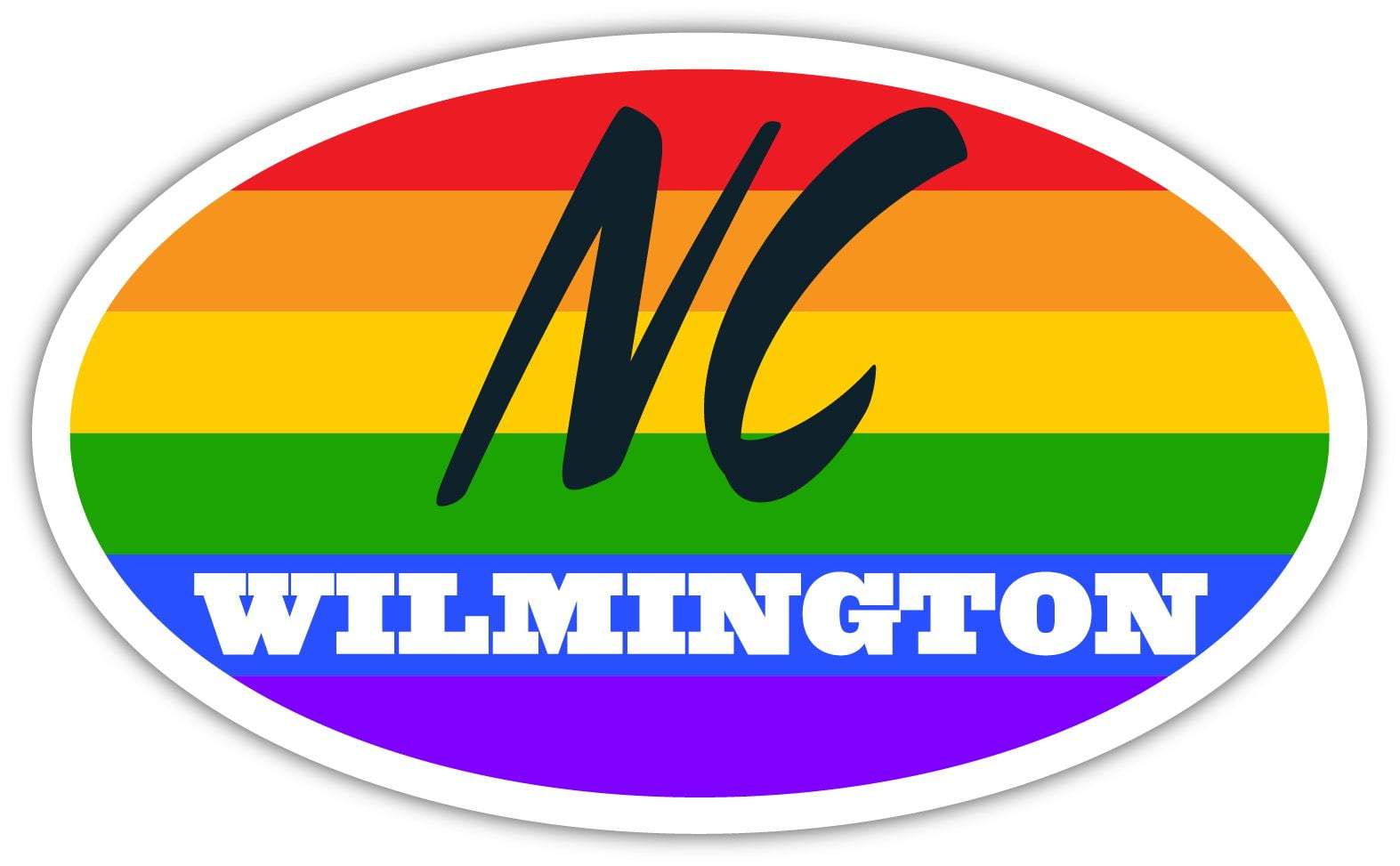 Wilmington NC North Carolina New Hanover County Rainbow Pride Flag 6