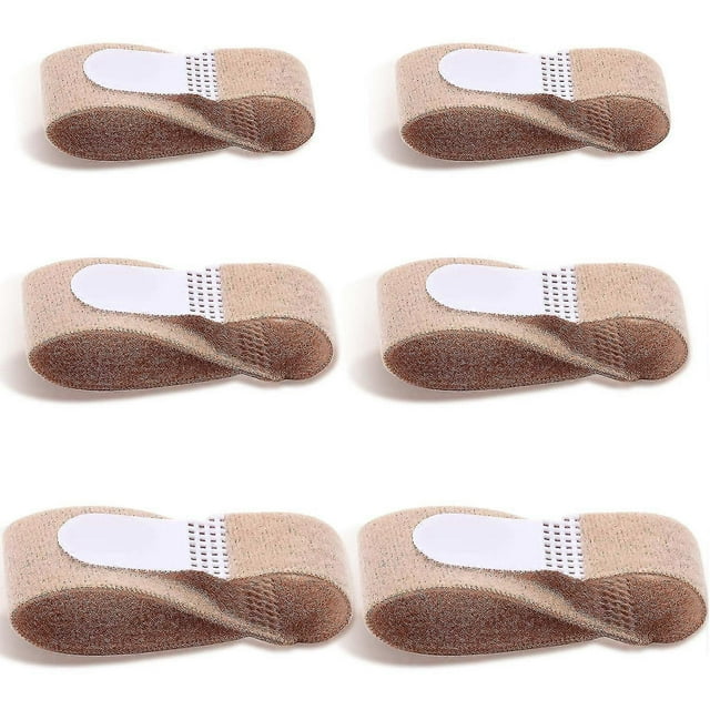 Toe Splint, 6 Pieces Toe Splint Finr Wrap Loop Bs Cloth Padded Toe Bs Protectors Separator Finr , 3 Sizes