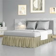 thumbnail image 2 of PiccoCasa Brushed Microfiber Bed Skirts 16" Drop Ruffled Wrap Around, Full Khaki, 2 of 7