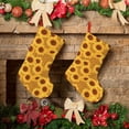thumbnail image 6 of Vsdgher Yellow Leopard Print Sunflower Christmas Stockings 18 inch Large Kids Stocking Bags Hanging Socks for Christmas Decor Decorations, 6 of 7
