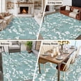 thumbnail image 6 of Spring Flower Area&nbsp;Rug 5x7ft White Floral Vintage Blue Texture Watercolor Non-Slip&nbsp;Washable Square&nbsp;Rugs Soft Felt Indoor Floor Mat for Bedroom Kitchen Living Room Bathroom, 6 of 9