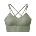 thumbnail image 5 of 1Pcs Random Color Womens Plus Size Seamless Sports Bra Wirefree Yoga Bra with Removable Pads, 5 of 7