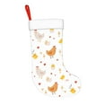 thumbnail image 2 of Daiia Funny Chicken Print Christmas Stocking，18"Large Knitted Xmas Stocking for Kids, Family Stocking for Fireplace Christmas Holiday Party Decoration, 2 of 7