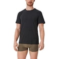 thumbnail image 4 of s.Oliver Camiseta para hombre, 2-Pack - Básica, Cuello redondo, Liso Negro M (Medium), 4 of 5