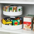 thumbnail image 5 of Mind Reader 2 Tier Lazy Susan Granola Bar and Snack Organizer, Home, Office, Plastic, White, 5 of 9