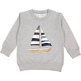 thumbnail image 2 of Inktastic Blue Striped Sailboat Nautical Toddler Sweatshirt, 2 of 4