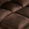 thumbnail image 4 of Mcombo Velvet Modern Accent Chair with Ottoman Club Chair for Living Room 0014 (Brown), 4 of 9
