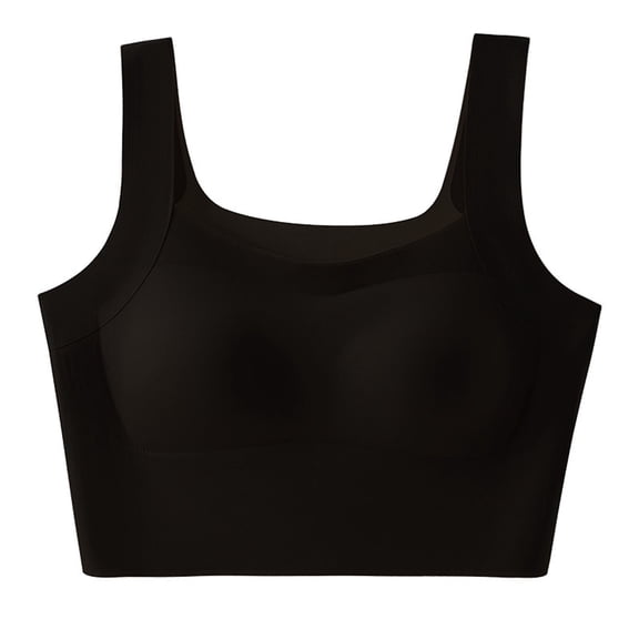 Ohufall Plus Size Bras for Women Solid Color Full Coverage Bralette Comfortable Gathered Seamless Bras,40A/B/C-44A/B/C