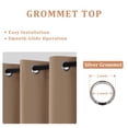 thumbnail image 5 of Hiasan 100% Blackout Curtains with Tiebacks, Room Darkening Privacy Grommet Top Window Curtains for Bedroom & Living Room, Cappuccino, 52"W x 84"L, Set of 2, 5 of 10
