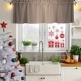 thumbnail image 6 of Brown Ombre Valances for Windows, Decorative Rod Pocket Window Valance Curtains, Modern Gradient Abstract Art Short Curtain Drapes for Kitchen/Bathroom/Living Room, 2 Panels, 42" W x 12" L, 6 of 8