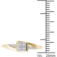 thumbnail image 4 of 1/4 Carat T.W. Diamond Bypass Princess-Cut Cluster 10kt Yellow Gold Engagement Ring, 4 of 5