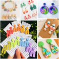 thumbnail image 3 of Kenally Cortador de pendientes, tarjetas de papel para hornear, firmeza, dulce regalo, accesorios para niñas, herramienta para cortar arcilla, Joyas, gemas y relojes  127 piezas/1 juego Kenally TO009437-03, 3 of 6