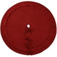 thumbnail image 4 of Sattiyrch Christmas Tree Skirt, 36 inches Luxury Cable Knit Knitted Thick Rustic Xmas Holiday Decoration, Burgundy (36in), 4 of 8