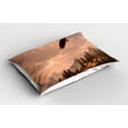 thumbnail image 2 of Ambesonne Eagle Pillow Sham 2 Pack, Nature Rocky Mountains, 36"x20", Rose Green, 2 of 3