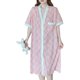 thumbnail image 5 of Mujeres robe camisón manga corta Loose fit lindo botón Abrigos de plumas elegante loungewear para el verano, 5 of 8