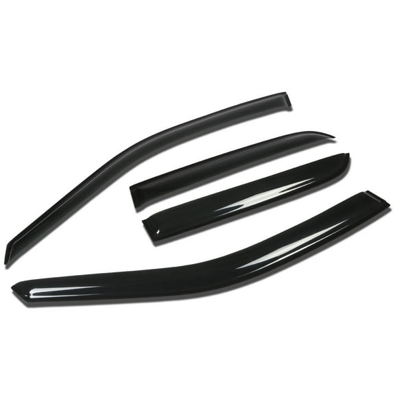 DNA Motoring WVS-216 For 2004 to 2006 Cadillac SRX 4pcs Window Vent Visor Deflector Rain Guard (Dark Smoke) 05