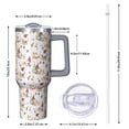 thumbnail image 2 of White Christmas Gnome Pattern Tumbler with Handle and Lid,40oz Double Wall Vacuum Insulated Tumbler,Cups Gift for Women and Men, 2 of 7