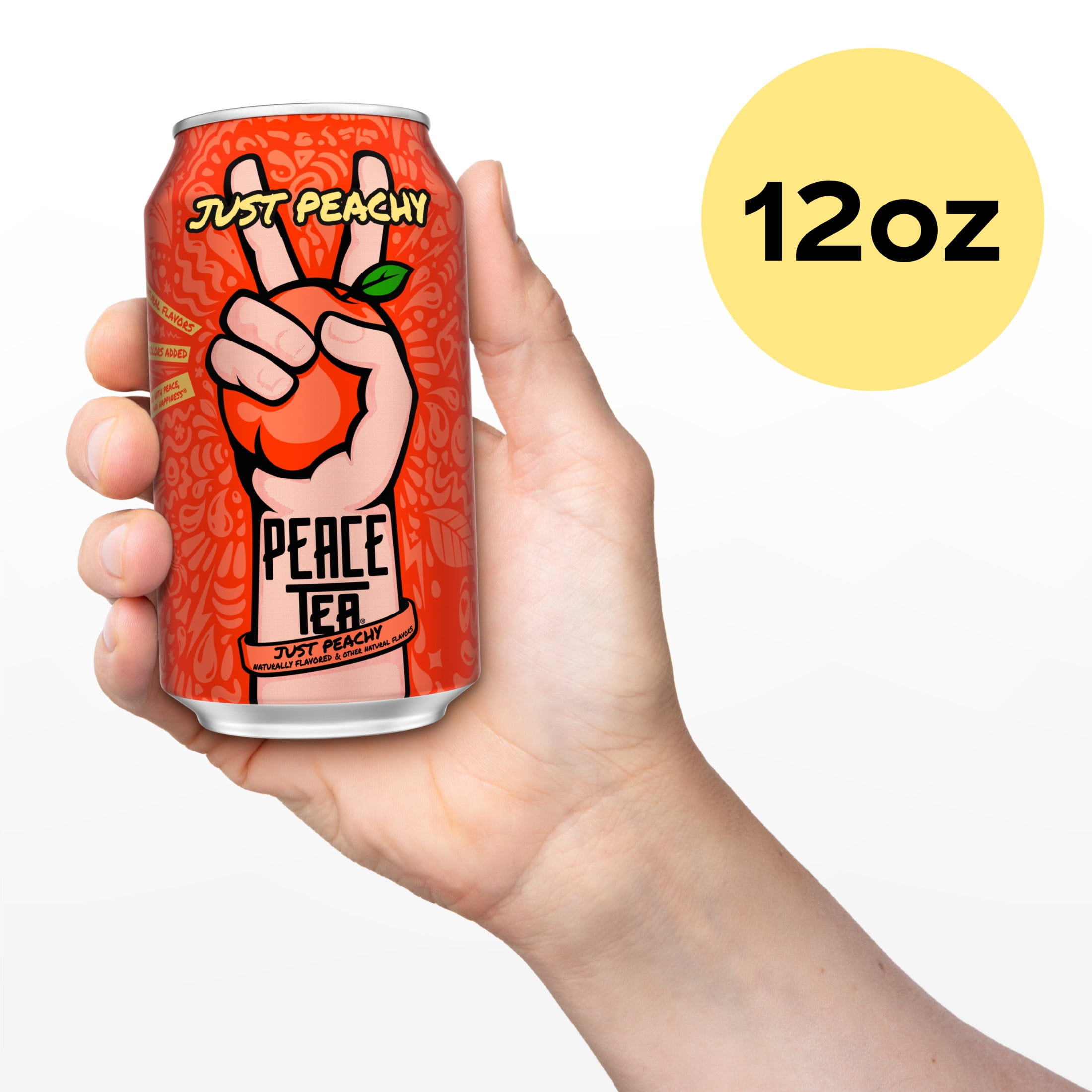 Peace Tea, Iced Tea, Just Peachy, 12 fl oz, 12 Pack - Walmart.com
