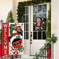 thumbnail image 4 of Welcome Christmas Mouse Santa Garden Flag 12x18 Inch Double Sided Xmas Peppermint Candy Wreath Garden Flag for Outside Winter Festive Holiday Yard Outdoor Decorative Burlap Yard Flag, 4 of 6