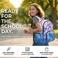 thumbnail image 6 of FKELYI Kids School Backpack for Boys Girls Pink Hibiscus Flower Dolphin Print 17 inch Schoolbag Lightweight Casual Daypack with Multi-Pockets for Elementary Student, 6 of 7