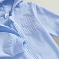thumbnail image 6 of Coerni New Born Baby Easter Bunny Outfits Jumpsuits Boys Girls Cute Ear Hooded Onesie Zip Up Easter Rabbit Shaped Bodysuit, 6 of 9