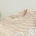 thumbnail image 3 of Toddler Baby Boy Girl Halloween Outfit Knit Chunky Ghost Sweaters Crew Neck Pullover Sweatshirt Tops Fall Winter Clothes, 3 of 8