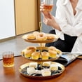thumbnail image 6 of Deer Elegant Plastic Dessert Table Tray Stand with Iron Pillars - 32cm Height, 21cm/24cm/27cm Plates, 6 of 6