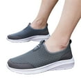 thumbnail image 3 of CAICJ98 Mens Slip On Shoes Mesh Walking Shoes Breathable Casual Shoes Lightweight Athletic Sneaker for Men Grey,10, 3 of 5