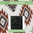 thumbnail image 4 of Outdoor TV Cover 36 to 39 Inches, Red Grey Aztec Ethnic Southwestern Native Geometric Waterproof and Weatherproof TV Cover with Remote Control Pocket, Flat Screen TV Cover Protector for Outside TV, 4 of 6