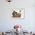 thumbnail image 4 of Dog and Cats Three Kittens and a Puppy Sitting in Basket, Animals Framed Art Print Wall Art Sold by Art.Com, 4 of 6