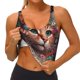 thumbnail image 3 of Balery Flower Crown Cat Sujetadores deportivos con espalda cruzada para mujer, acolchados, sin costuras, de alto impacto, ideales para yoga, gimnasio, entrenamiento y fitness.-Medium, 3 of 8