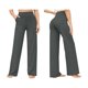 thumbnail image 3 of Pantalones Pierna para Mujer Pantalones Yoga Cintura Alta con Bolsillos Pantalones Deportivos Holgados y Elásticos para Trabajo o para Estar Cómoda en Casa Gris Oscuro M, 3 of 7