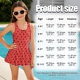 thumbnail image 7 of Xixirimido Red Watermelon Print Girls One Piece Swimsuits Sleeveless Swim Dress for Girls Skirted Bathing Suit Hawaiian Skirt Swimwear UPF 50+ Sun Protection, 5-6 Years, 7 of 7