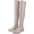 thumbnail image 6 of Women's Comfortable Over The Knee Thigh High Chunky Heel Boots Long Stretch Sexy Fall Winter Boot, 6 of 6