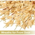 thumbnail image 4 of 26" Spring Wreath for Front Door, Easter Valentines Wild Floral Summer Wreaths, Mantel Porch Wall Wedding Living Room Home All Season Decor (Wheat), 4 of 17