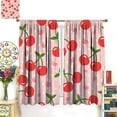 thumbnail image 3 of Cherry Blackout Curtains, Summer Fruit Cherry Love Pattern Style, Kids Girls Bedroom Living Room Blackout Decorative Curtains, 2 Panel Set,42X63 Inch, 3 of 6